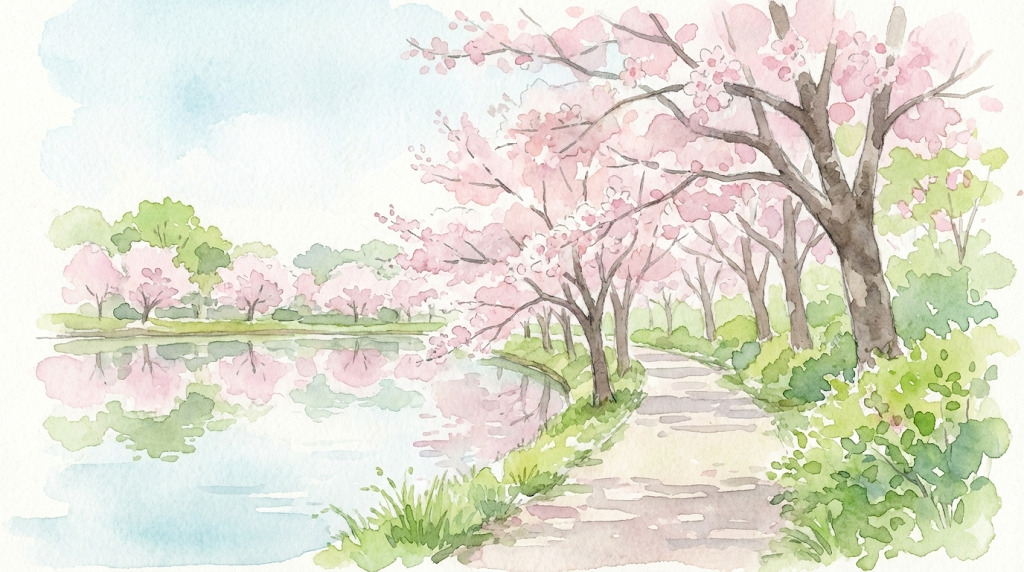 芦野公園 桜満開風景